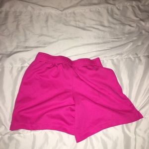 Girls pink athletic shorts